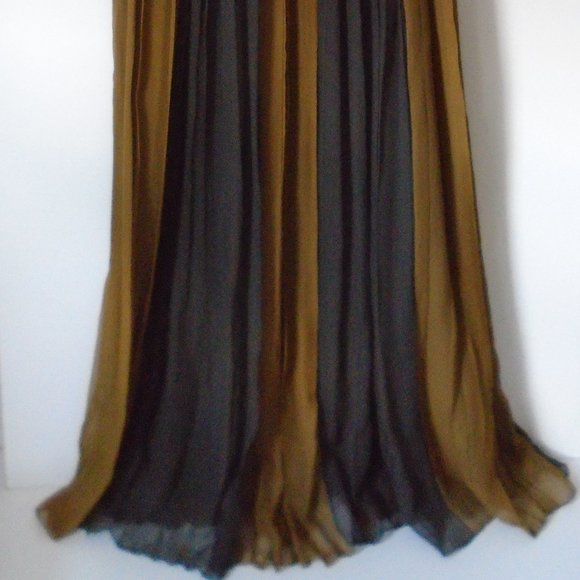 CHLOE silk crepe layer skirt maxi Brown / Smoke 91L luxury France 38 30" W - Picture 2 of 10